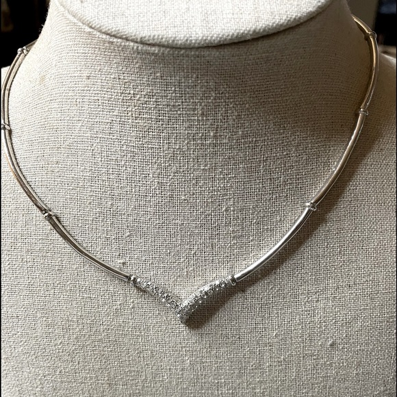Pierre Balmain Swarovski crystal rhodium plated necklace - Picture 1 of 4